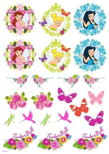 Disney Fairies Edible Icing Character Icon Sheet - Click Image to Close